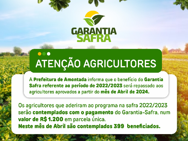 Garantia-Safra referente ao período de 2022/2023