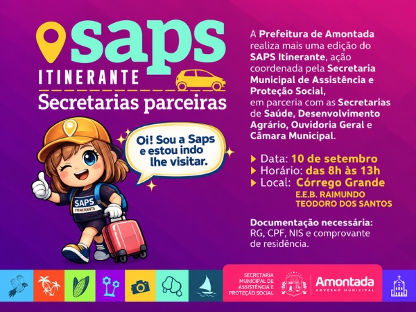 SAPS ITINERANTE LEVA SERVIÇOS PÚBLICOS À COMUNIDADE DE CÓRREGO GRANDE