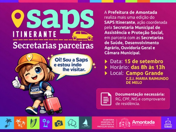 SAPS ITINERANTE LEVA MUTIRÃO DE SERVIÇOS PÚBLICOS À COMUNIDADE DE CAMPO GRANDE