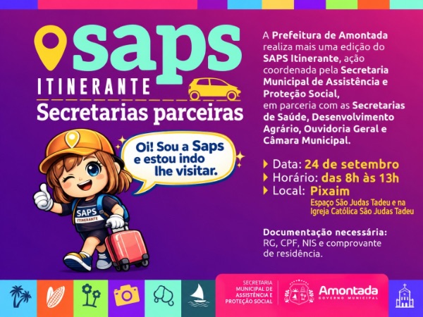 SAPS ITINERANTE LEVA SERVIÇOS DE ASSISTÊNCIA SOCIAL, SAÚDE E CIDADANIA A PIXAIM